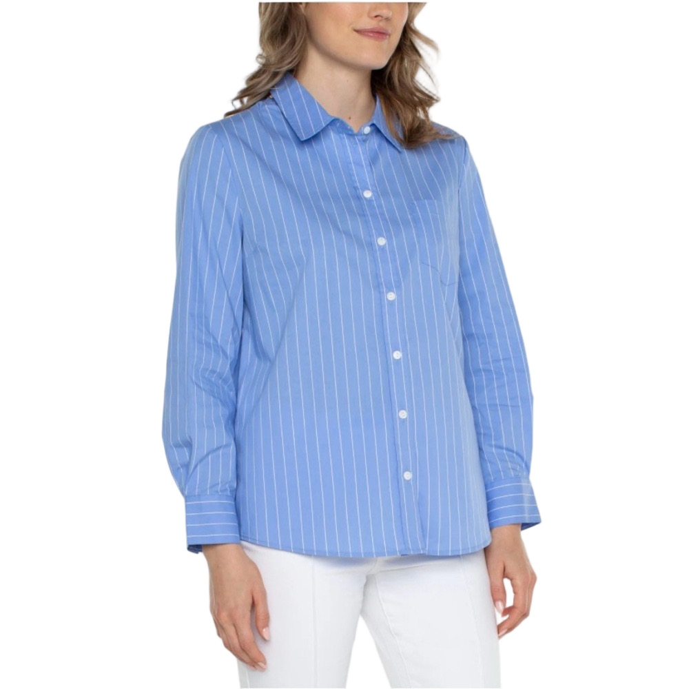 Liverpool blue pinstripe shirt
